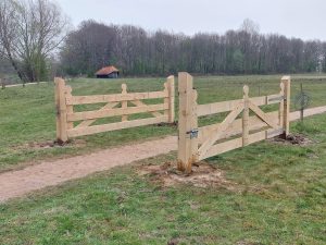 Nieuw hekwerk stapsteen Mallem